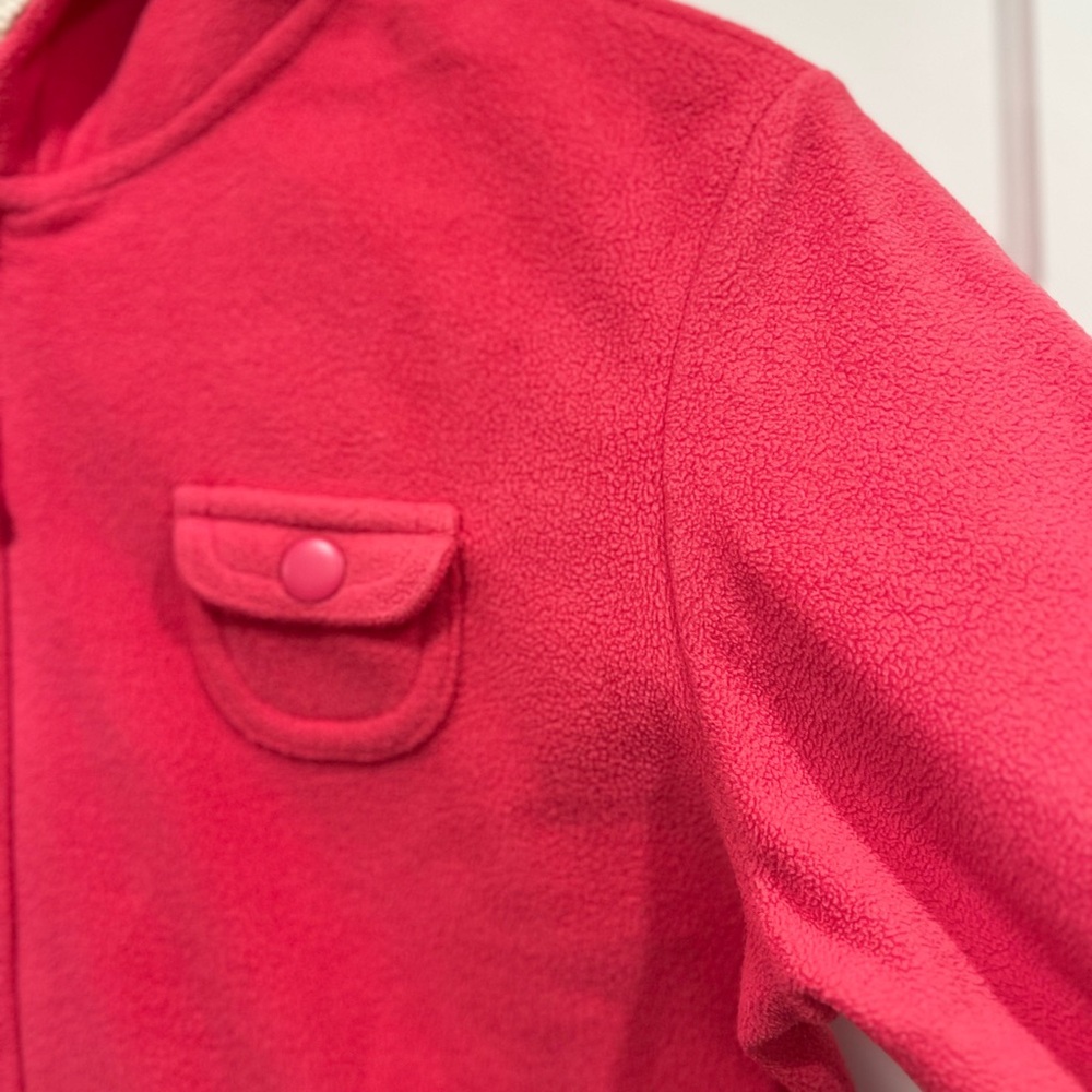 GAP Neon Pink Fleece Zippeted Hoodie - Picture 3 of 12